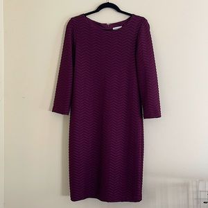 Calvin Klein Purple Long Sleeve Dress